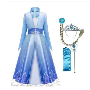 DÉGUISEMENT - PANOPLIE Robe de soirée pour filles Cosplay Elsa Robe de princesse Anna reine des neiges Costume d'enfants pour anniversaire vêtements tendan