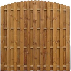 CLÔTURE - GRILLAGE Panneau de clôture arqué en bois avec planches int