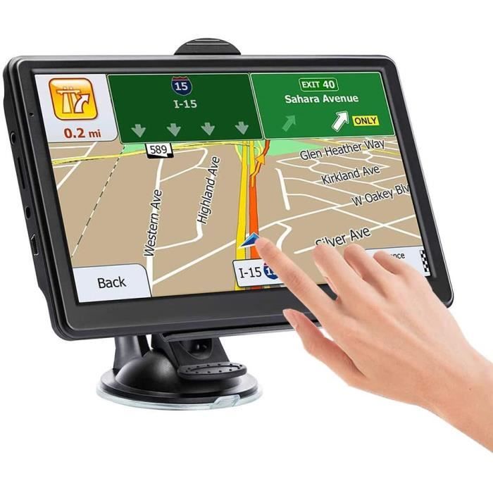 GPS 7 Pouces Navigation pour Auto, Camion, Poids avec HD Écran Tactile Multi-Languages - Cdiscount Auto