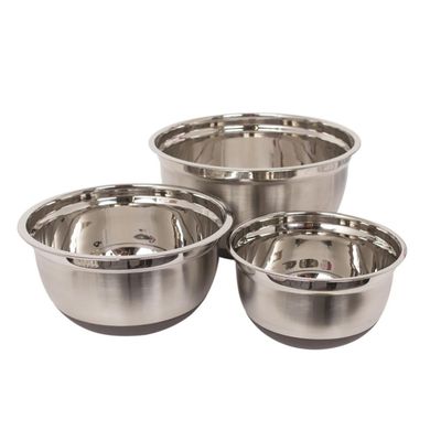 Lot De 5 Bols à Mélanger En Inox, Capacités .75 à 7 QT, Empilables, Neufs