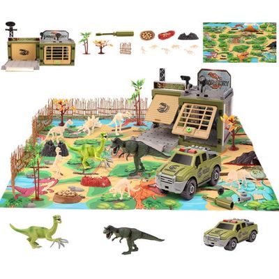 Jouet Dinosaure Avec Tapis De Jeu 8 Figurines + Accessoires - Set Complet Pour Enfants 3-6 Ans | Monde Préhistorique Éducatif Et Ludique Jeu éducatif