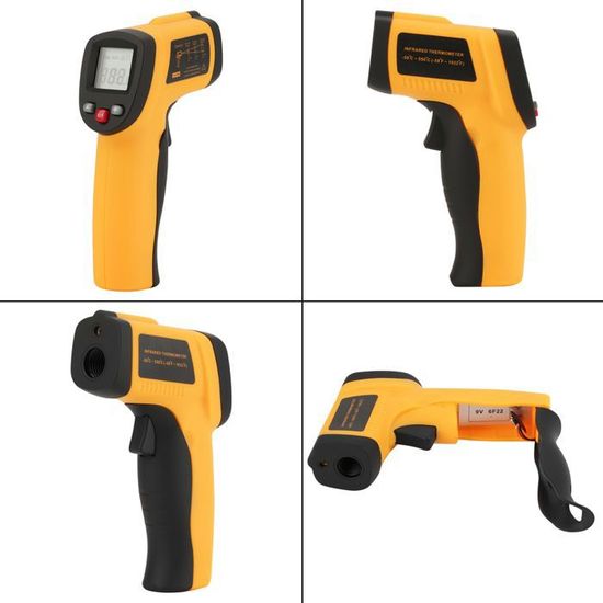 Pistolet Thermomètre Infrarouge (-50 °C à 420 °C), Pistolet De Température Laser Sans Contact