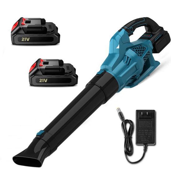 Souffleur De Feuilles Sans Fil 21V Avec 2 Batteries 4.0Ah | Vitesse Jusqu'à 200 MPH, Léger (1 Kg) - Pour Feuilles, Neige, Nettoyage