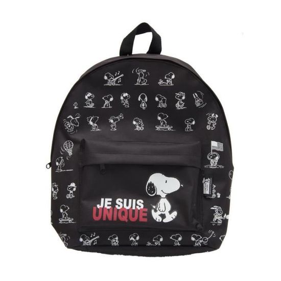 Sac A Dos Snoopy Noir Je Suis Unique 11 5l Cdiscount Puericulture Eveil Bebe