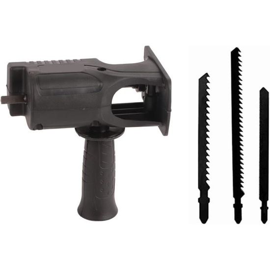 NUHUi Adaptateur Scie Alternative 3XLR Pour Perceuse - 13,6 Cm, Acier Inoxydable Robuste