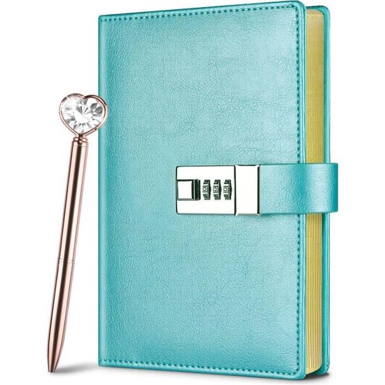 Carnet de Notes Carnet Secret fille Journal intime avec code, PU Cuir  Bloc-notes Pour Bureau, avec coffret cadeau et stylo