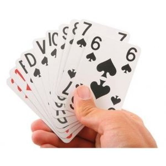 Jeux de 52 cartes gros chiffres Cdiscount Jeux Jouets