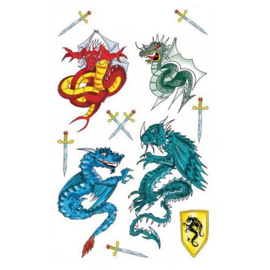 Avery adhésif de tatouage Zdesign Draken junior 76 x 120 mm bleu