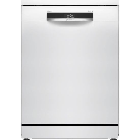 Lave-vaisselle pose libre BOSCH SMS6ZCW12E SER6 - 14 couverts - Moteur Induction - L60cm - 38dB - Blanc