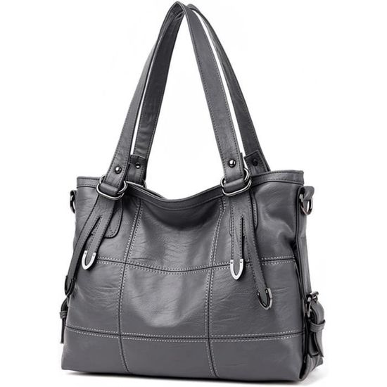 DEERWORD Sac à Main Femme Élégant En PU Cuir – Cabas Bandoulière Original Style Vintage, Modèle 3001