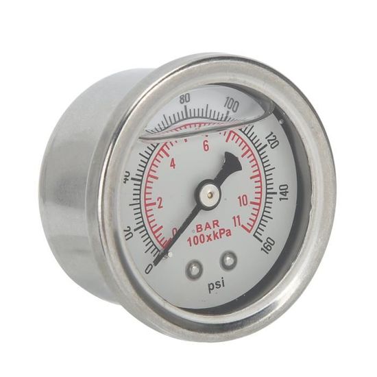 Régulateur De Pression De Carburant Réglable EFI - Manomètre Intégré, Connexions AN6 Noir, Pour Custom Et Performance