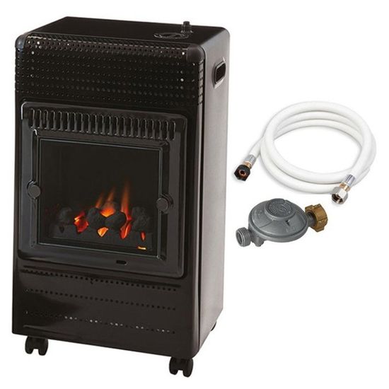 Chauffage d'appoint à gaz Ektor Fire - FAVEX - Intérieur - Effet feu de cheminée - Prêt à l