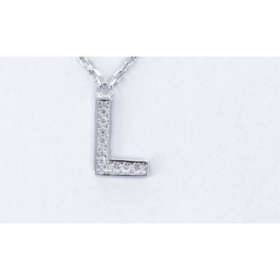 Charm Lettre Alphabet Argent 925 Rhodié - Pendentif Initiale AKA Gioielli