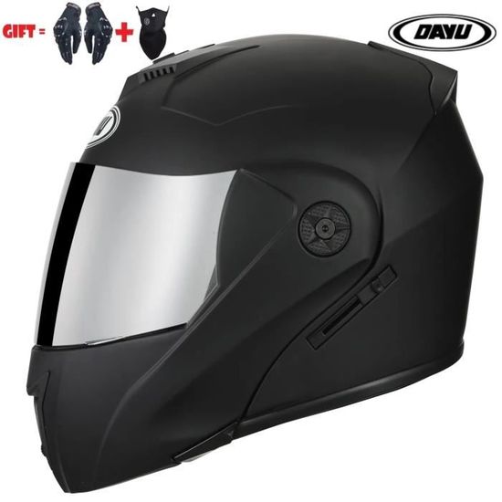 Orz Casque De Moto Double Visire Certifi Dot Modulaire Rabattable Pour