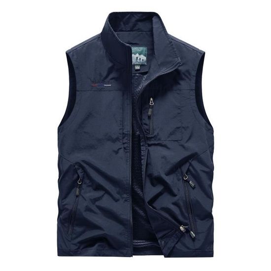 Gilet de pêche pour homme - Veste utilitaire de travail, safari, voyage