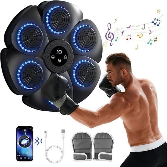 Nuovo LED Music Boxing Machine Bluetooth Smart Electronic Music Training target Wall Hanging Sandbag con guanti per bambini adulti  18