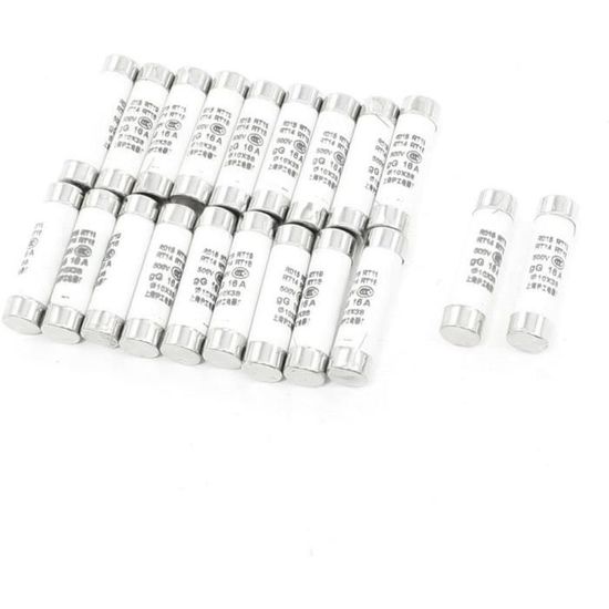 Sourcing Map Lot De 10 Fusibles Céramique 6x30 Mm - 500V 30A, Coupure Rapide, Faible Pouvoir De Coupure - Pour Protection De Circuits Électriques Et Semi-conducteurs