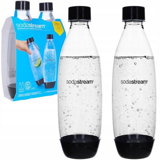 Set de deux bouteilles Sodastream Fuse 1L - transparent et blanc -  compatible lave-vaisselle - Cdiscount Electroménager