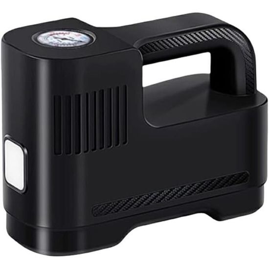 Pompe à Air De Secours 12V Pour Voiture - Compacte Avec Connecteur Allume-cigare Et Jauge - Idéale Pour Pneus, Ballons, équipements Gonflables - 11