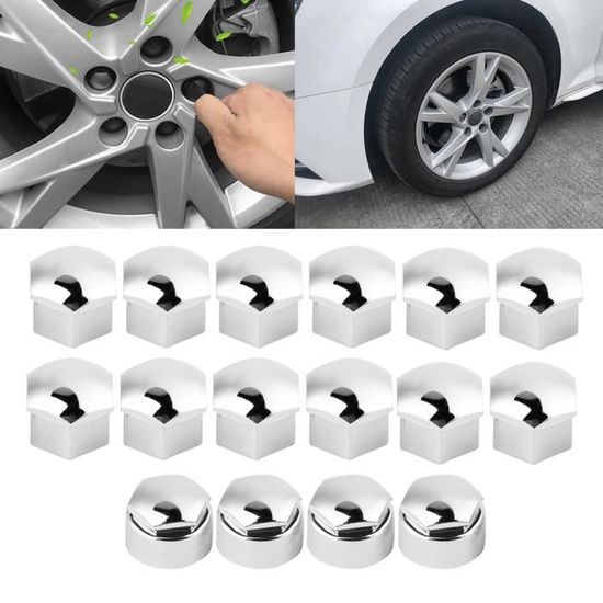 Qiilu Couvre-voiture 20pcs 17mm écrou de roue de voiture Auto Hub vis Protection  capuchon antivol pour noir - Cdiscount Auto