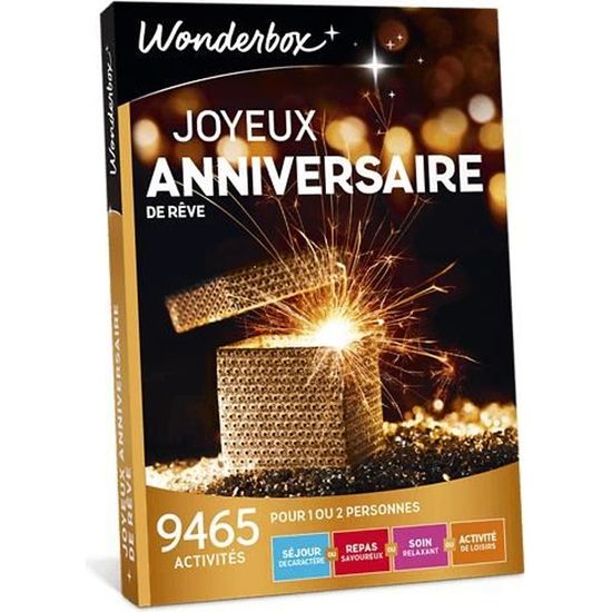 Wonderbox Coffret Cadeau Anniversaire Joyeux Anniversaire De Reve 9465 Activites Cdiscount Librairie