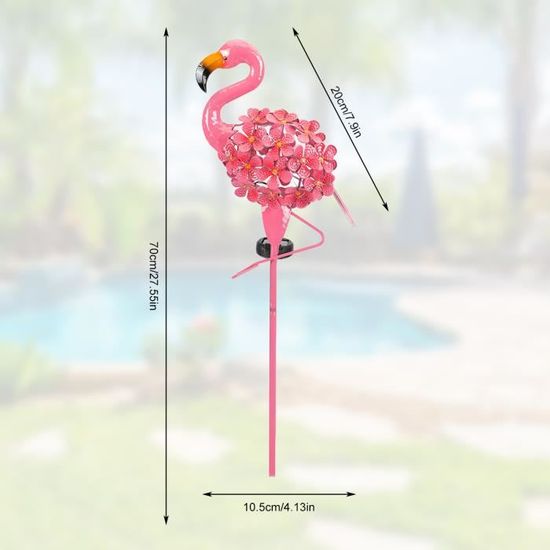 Piquet Floral Lumineux Rose à énergie Solaire – Déco Jardin, Pelouse, Cour