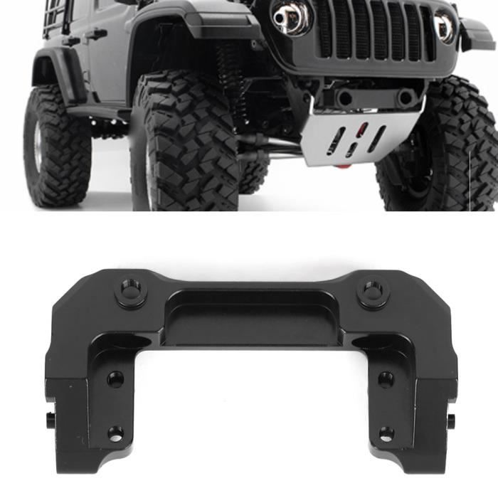 Support de montage servo avant en alliage d'aluminium adapté pour voiture sur chenilles Axial SCX10 III AX103007 1-10 RC (noir)-NIM
