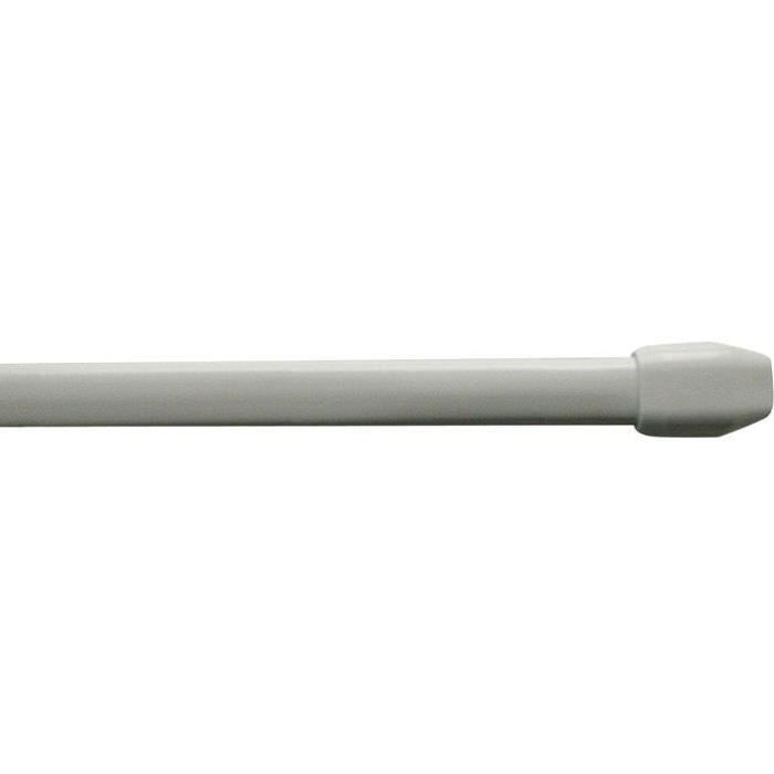 2 tringles plates extensibles 50/80cm 4 pitons blanc