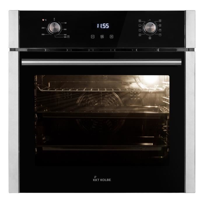Four encastré 60cm 70L Gril Circulation de l'air Air chaud Fonction pizza