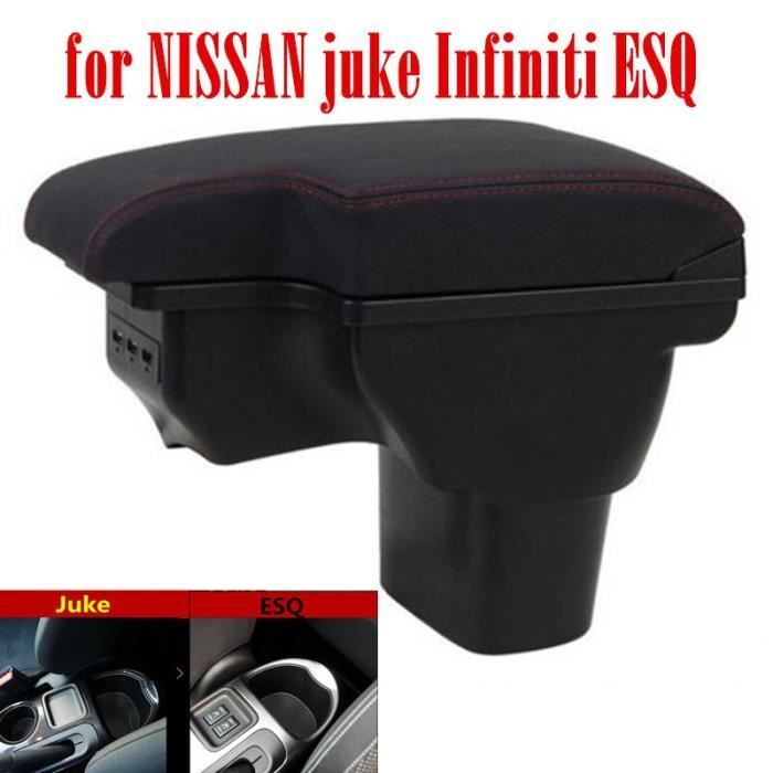 Ligne rouge avec USB - Accoudoir pour Infinit Juke ESQ, boîte d'accoudoirs pour NISSAN juke, boîte d'accoudoi