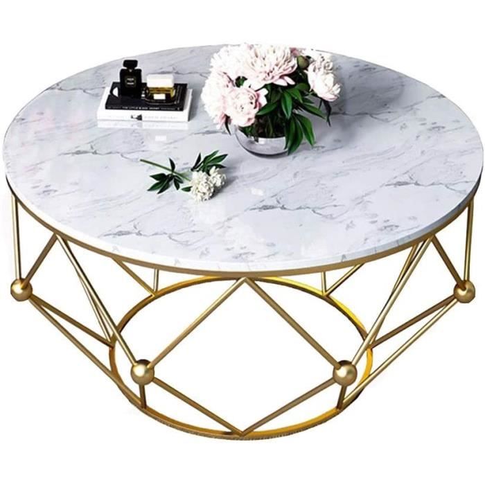 YNN Table Table d'appoint Ronde Petit Appartement Table Basse en marbre Salon Table d'appoint Table (Size : 50x50x44cm) A26