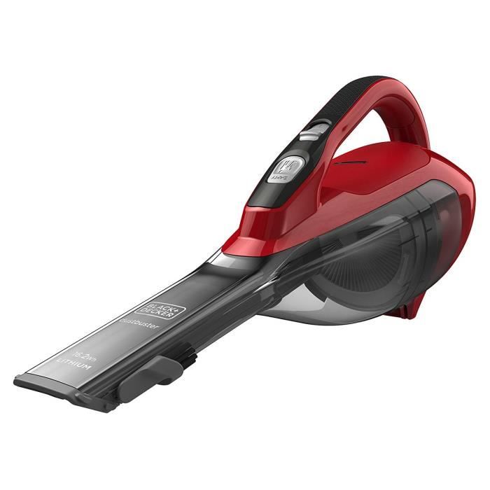 Black & Decker DVA315J Sans sac Cerise, Rouge aspirateur de table - Aspirateurs de table (Sec, Cyclonique, Sans sac, 0,5 L, Ceris