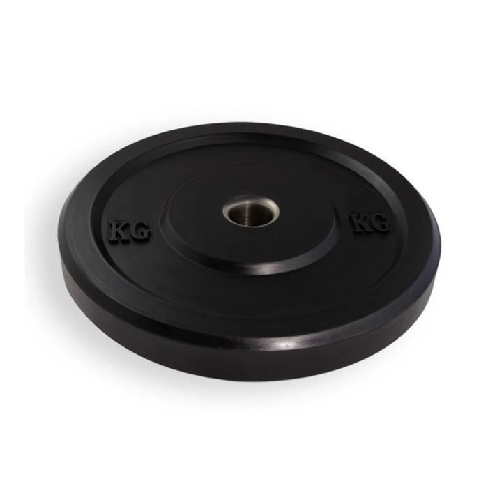 Disque olympique Bumper - 20 kg - Noir