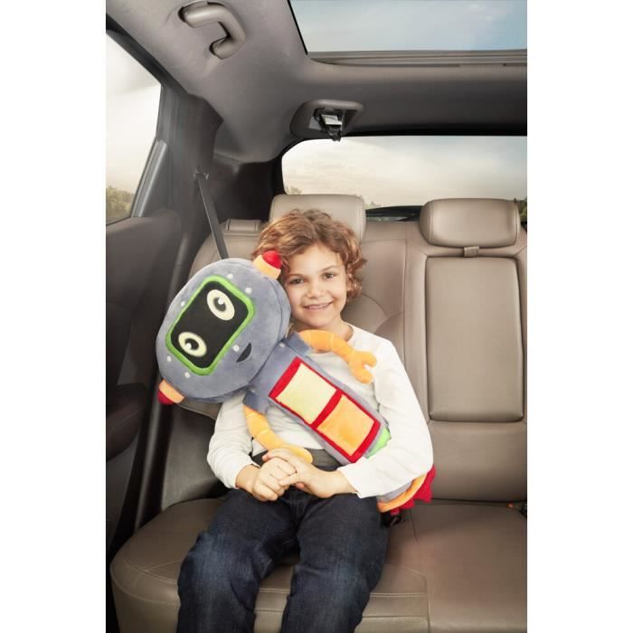 Happy Hop Sangle Ceinture de Sécurité Fille, Coussin Réglable Épaule, Ajusteur Protège Ceinture Voiture, Poupée Robot