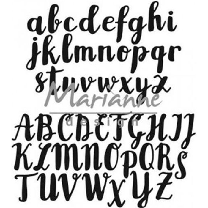 Die Craftables " brush alphabet" de Marianne Design