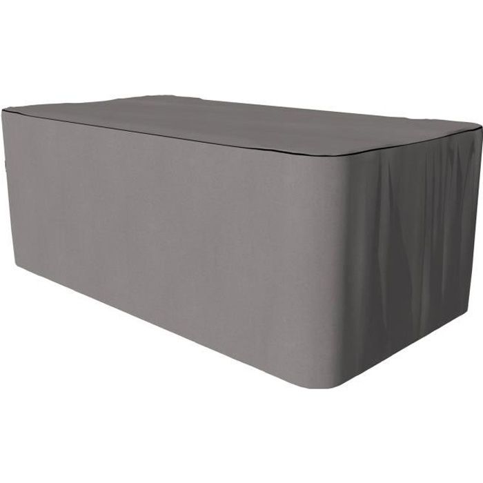 Housse de protection Table de Jardin - 165 x 95 x 70 - Gris - SORARA