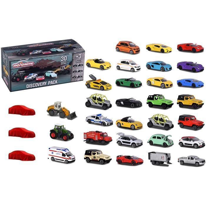 VEHICULE MINIATURE ASSEMBLE ENGIN TERRESTRE MINIATURE ASSEMBLE Majorette- Set 30 + 3pcs Découverte-Voitures en Mé12