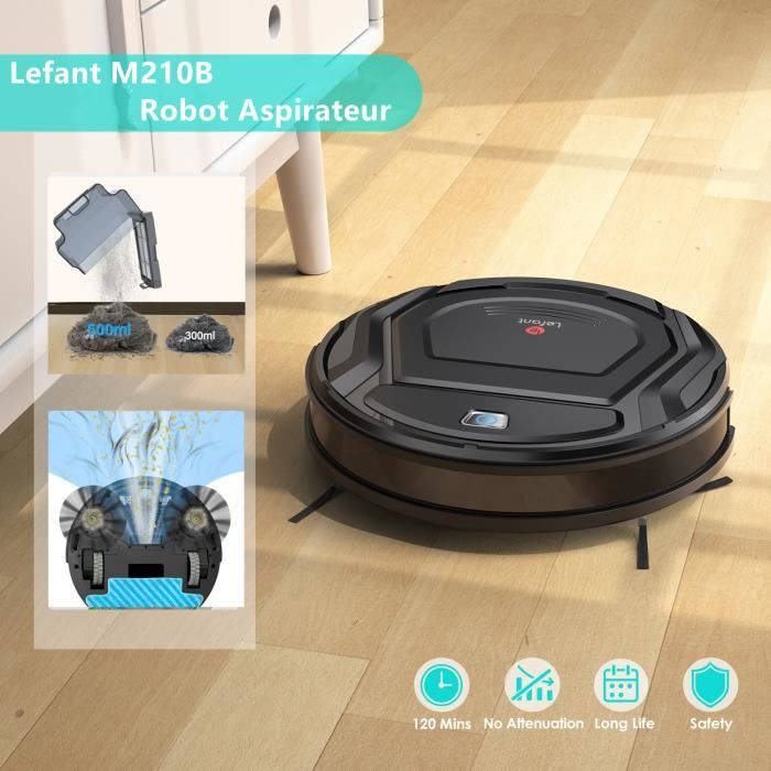 Lefant Robot Vacuum Cleaner, Upgraded 6D Collision Sensor, Self-Charging, Super Quiet Mini Cleaning Robot for Pet Hair, M201