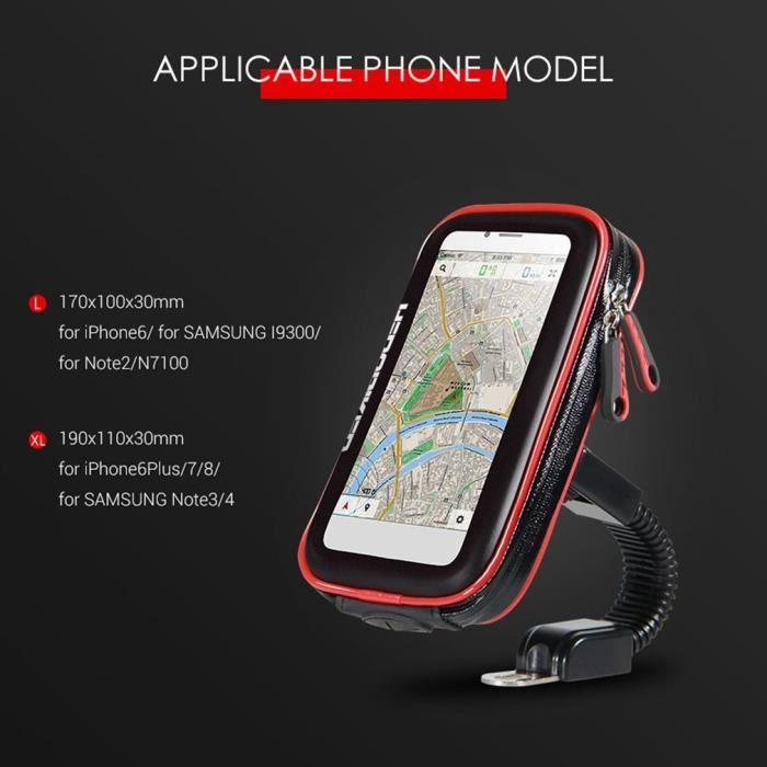 Sac de support de téléphone portable moto scooter vélo Étanche universe de Rétroviseur de vélo