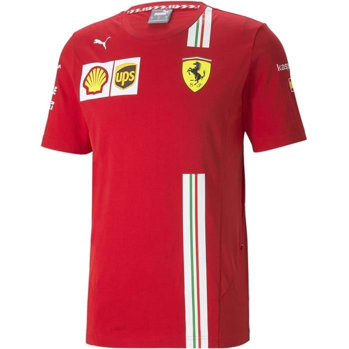 Tshirt Ferrari Scuderia Team Carlos Sainz Motorsport F1 Officiel Formule 1 Puma Collection