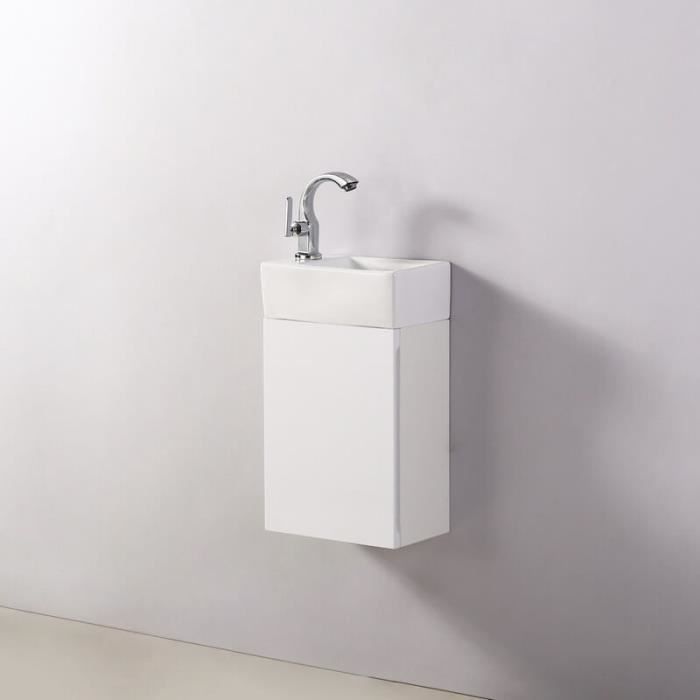 Meuble Lave main - Blanc - City - 30x18 cm - Essento