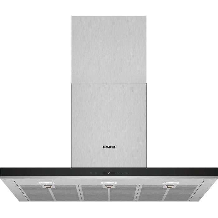 Siemens - hotte décorative murale 90cm 55db 843m3-h inox - lc98bip50