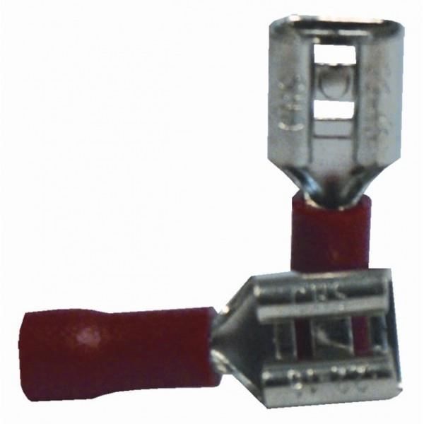 VOLTMAN Pack de 10 Clips femelles 6,5 mm rouge