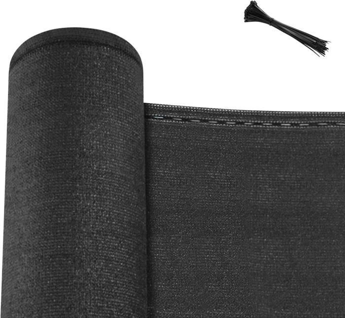 WOLTU Brise vue jardin, cl&ocirc;ture jardin ext&eacute;rieure en hdpe 280g/m&sup2;,filet occultant,1,8x10m,anthracite 
