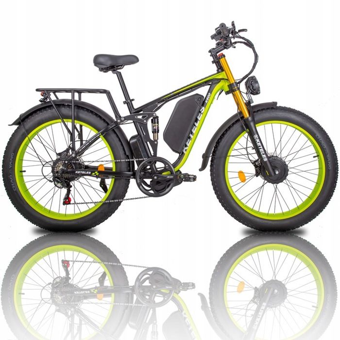 Vélo électrique de ville - KETELES - K800P - cadre roue en aluminium 26 - 48W 23AH - vert - 2000 W
