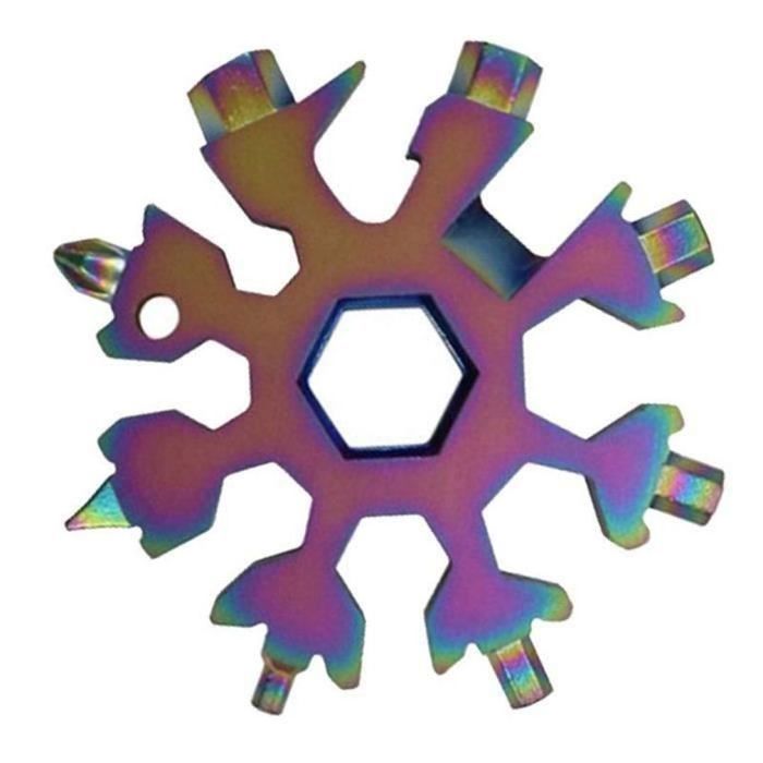 Clé Universelle Multicolore - 9 Embouts Pivotants - Pour Divers Usages - C.K T4451-2