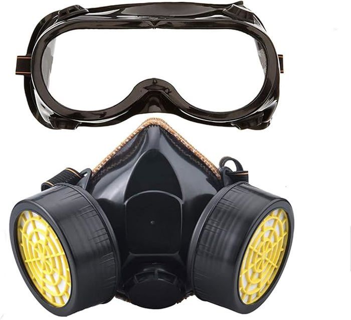 Masque Protection Respiratoire 18 En 1 Avec 12 Filtres - Masque Gaz Anti Poussière Pour Soudure Et Ponçage