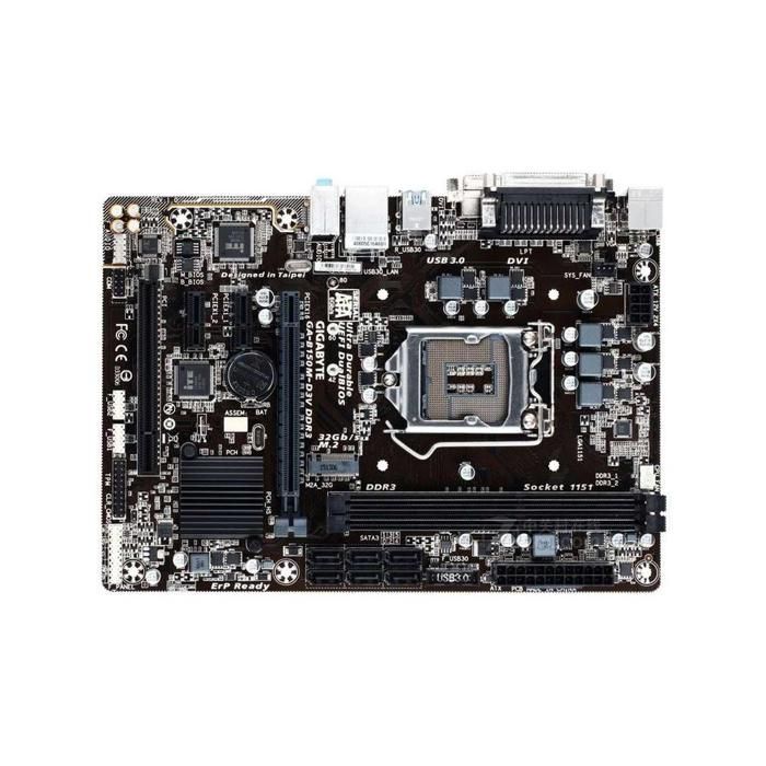 Carte mère GIGABYTE B150M-D3V DDR3 SDRAM Intel B150 Socket LGA1151 2xDDR3 SDRAM 32GB Micro ATX - Gigabyte