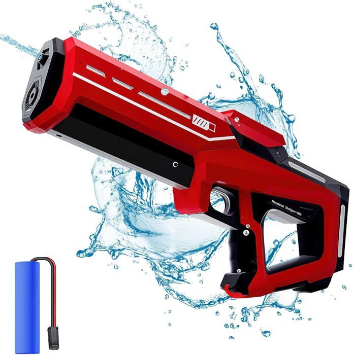 Pistolet à Eau Cochon Électrique Automatique pour Enfants, Pistolet à Jet à Lumière LED Rechargeable avec Pulvérisation Continue, Jeu d'Eau Estival Extérieur Pistolet à Eau Cochon Électrique Automatique pour Enfants, Pistolet à Jet à Lumière LED Rechargeable avec Pulvérisation Continue, Jeu d'Eau Estival Extérieur
