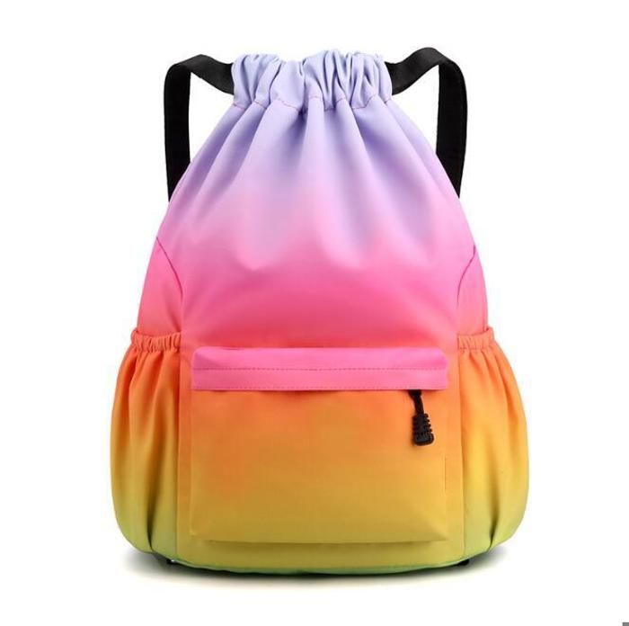 Sac à Dos Cordon Grand Sac de Sport Imperméable pour Homme Femme Sac Cordon Sac à Dos pour Shopping Sport Voyage